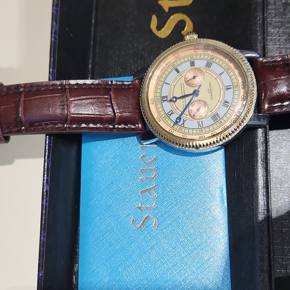 Stauer Geo W. Chatterton Springfield Stainless steel case back 21562 3 ATM water - Picture 11 of 17